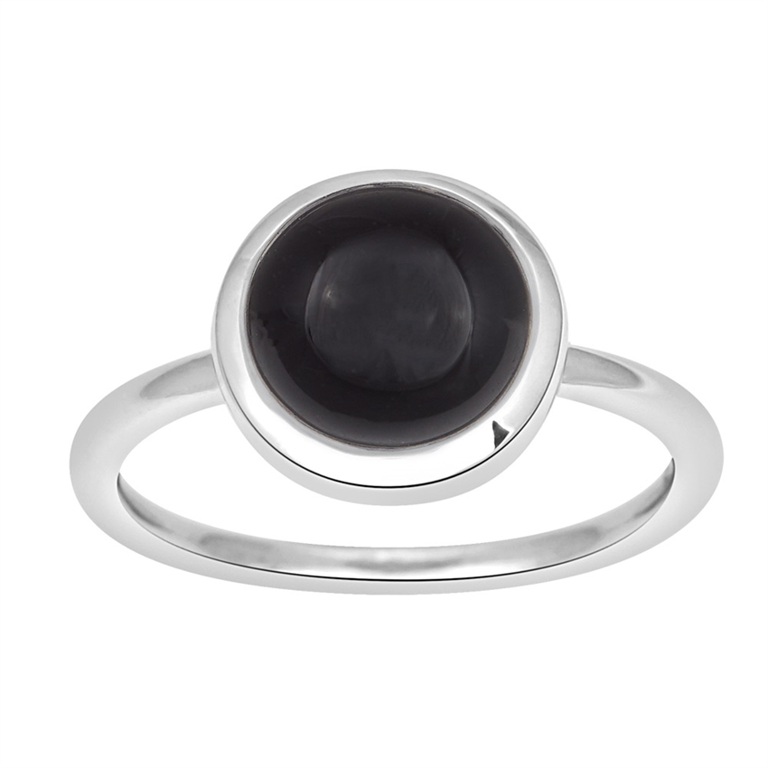 4: Nordahl Jewellery - SWEETS52 ring i sølv m. sort onyx